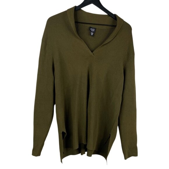 Eileen Fisher Tops - Eileen Fisher Top Women's Green Sz 1X Long Sleeve Shawl Collar Tunic Office